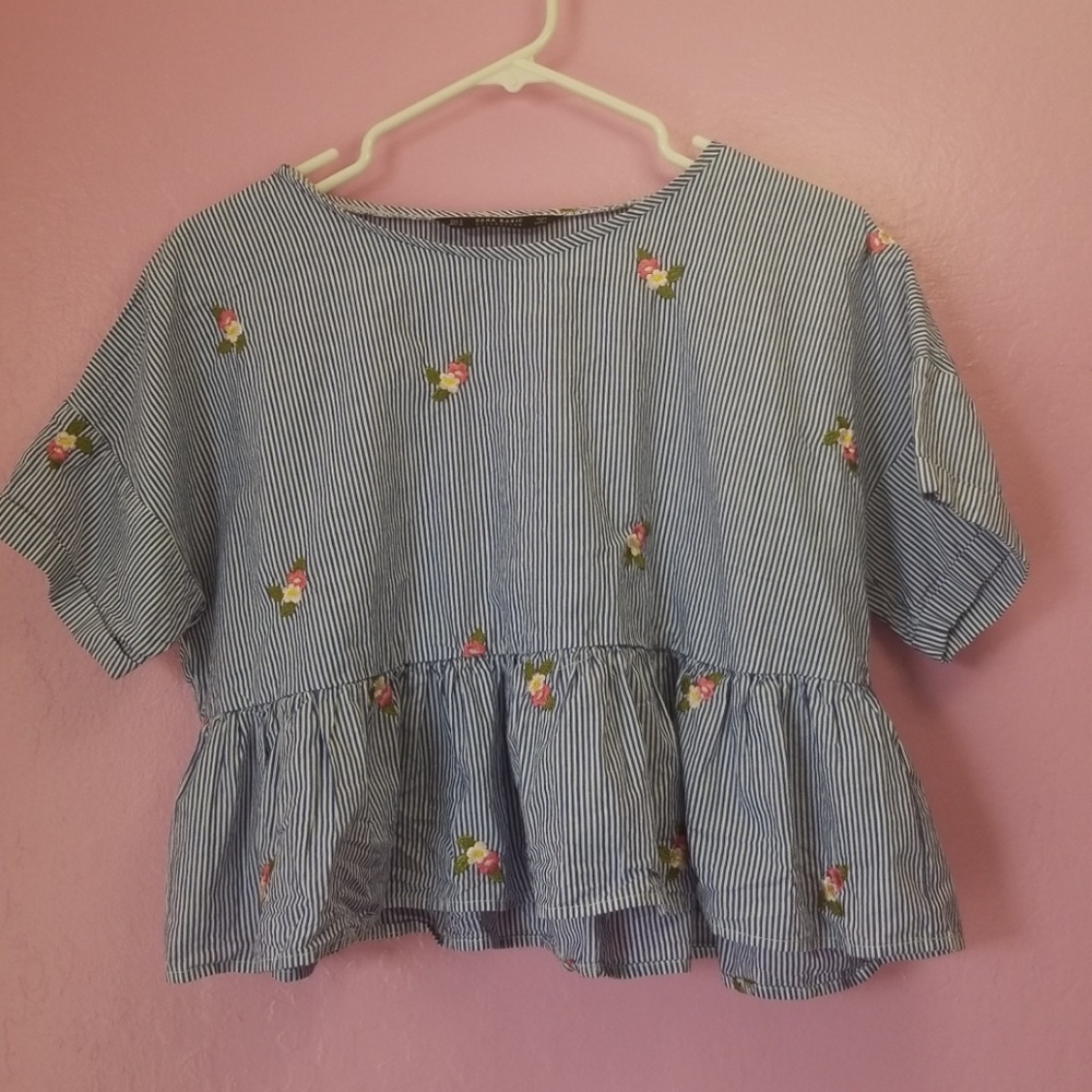 Zara Basic Collection Crop Top - image 1